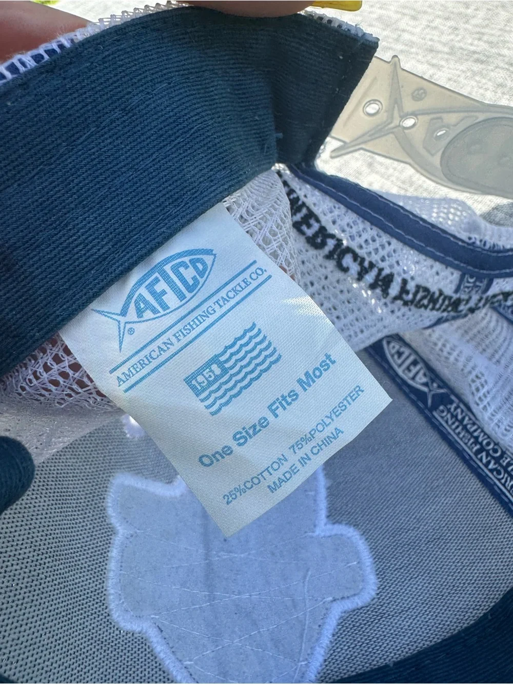 American Fishing Tackle Co. Blue Mesh Baseball Cap AFTCO